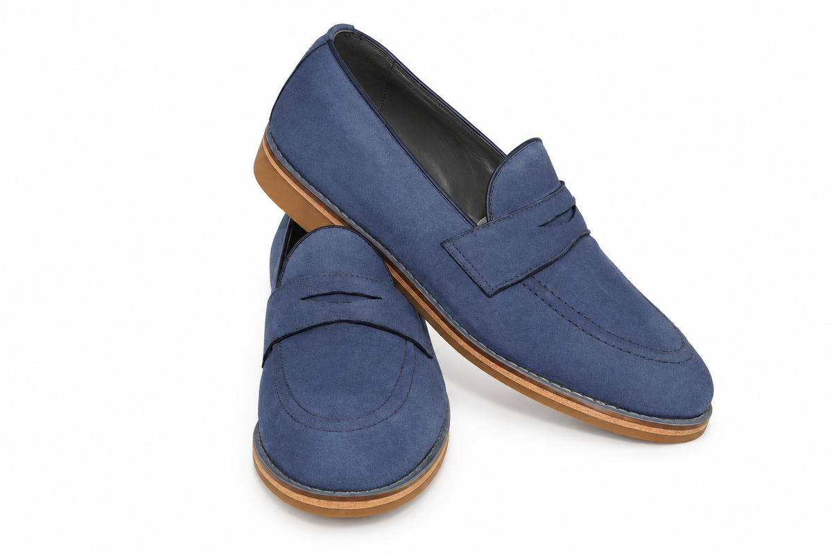 Loafer Walker Verão Camurça - cor Azul Claro