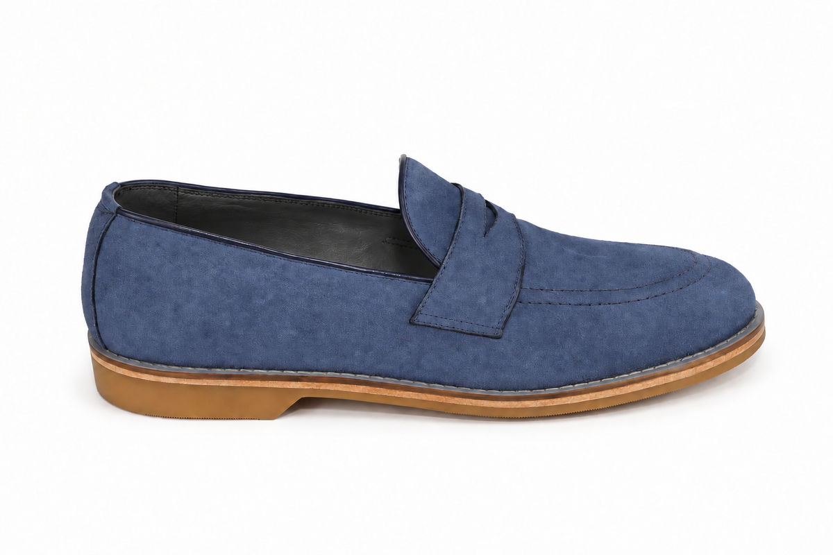 Loafer Walker Verão Camurça - cor Azul Claro