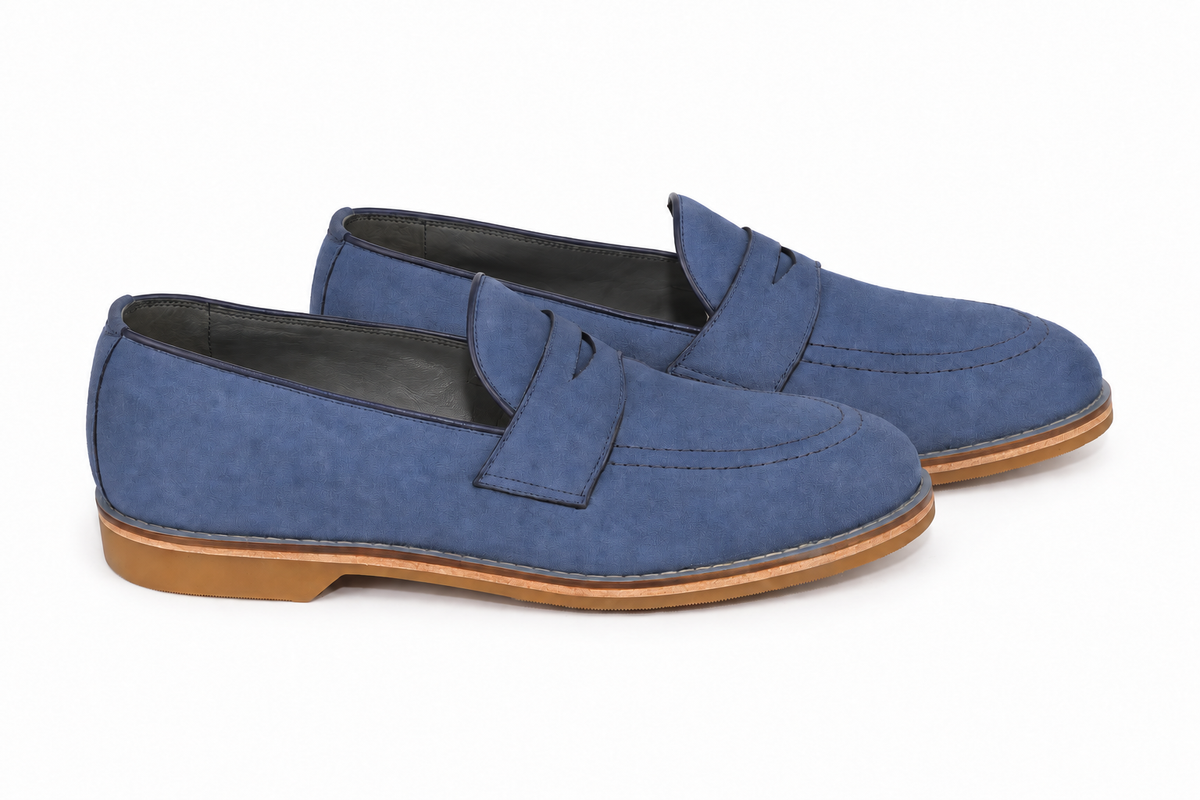 Loafer Walker Verão Camurça - cor Azul Claro