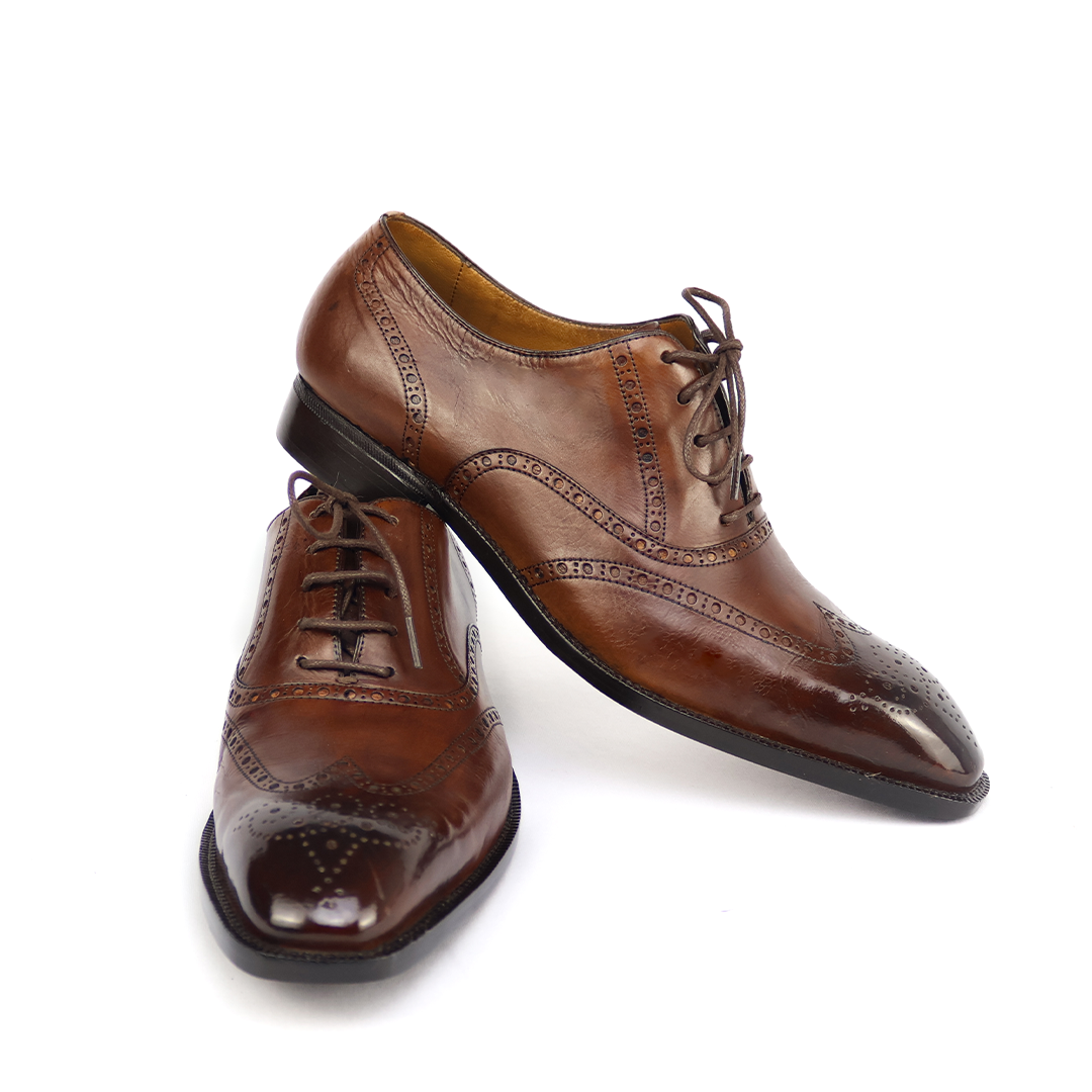 Oxford Full Brogue Charles with mirrored toe