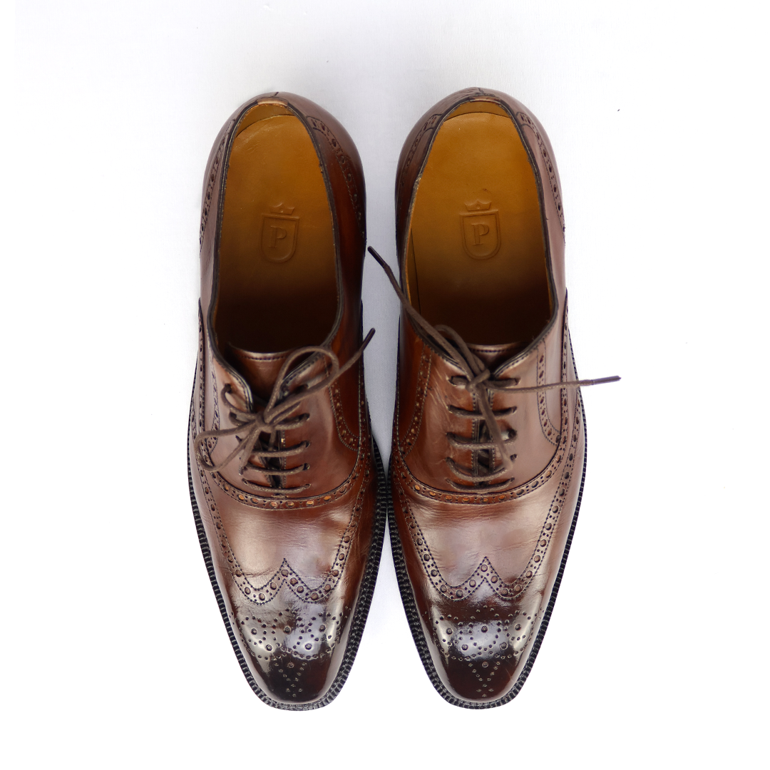 Oxford Full Brogue Charles com espelhamento no bico