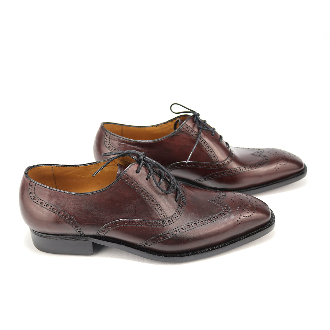 Oxford Full Brogue Charles cor artesanal vinho