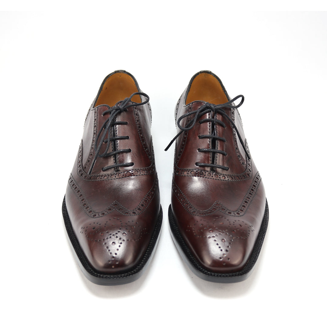 Oxford Full Brogue Charles cor artesanal vinho