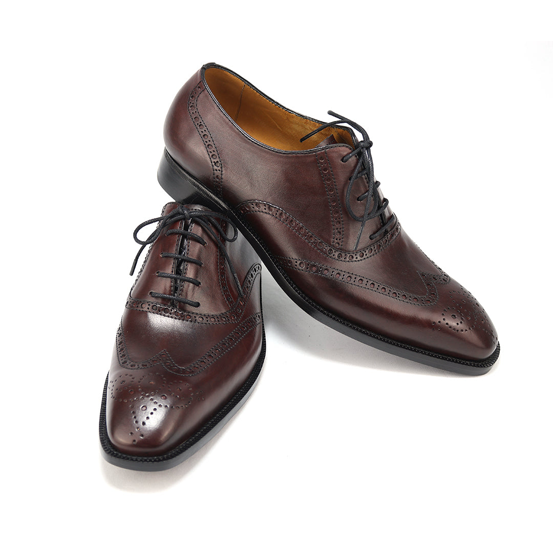 Oxford Full Brogue Charles cor artesanal vinho