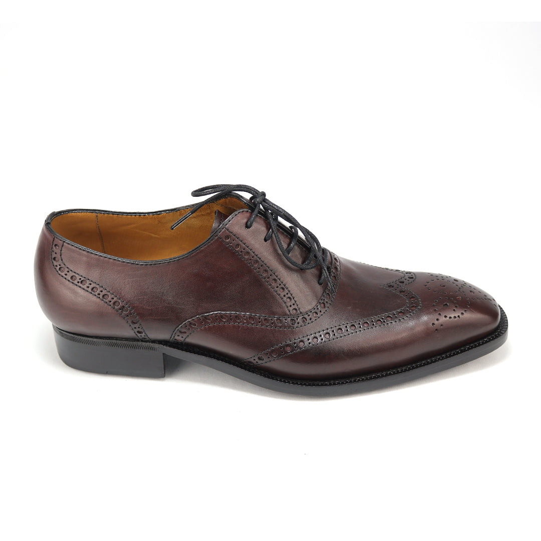 Oxford Full Brogue Charles cor artesanal vinho