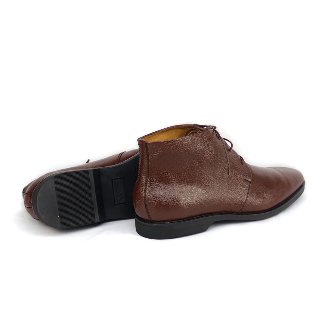 Liverpool Chukka Boot in grained leather, Pinhão color