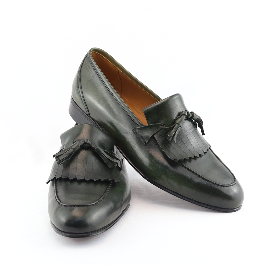 Tassel Loafer com franja Benjamin cor Verde Musgo