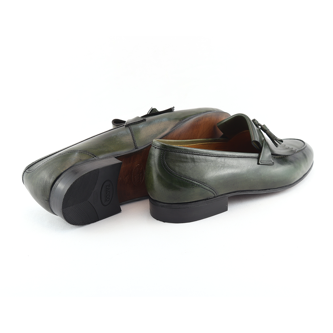 Tassel Loafer com franja Benjamin cor Verde Musgo