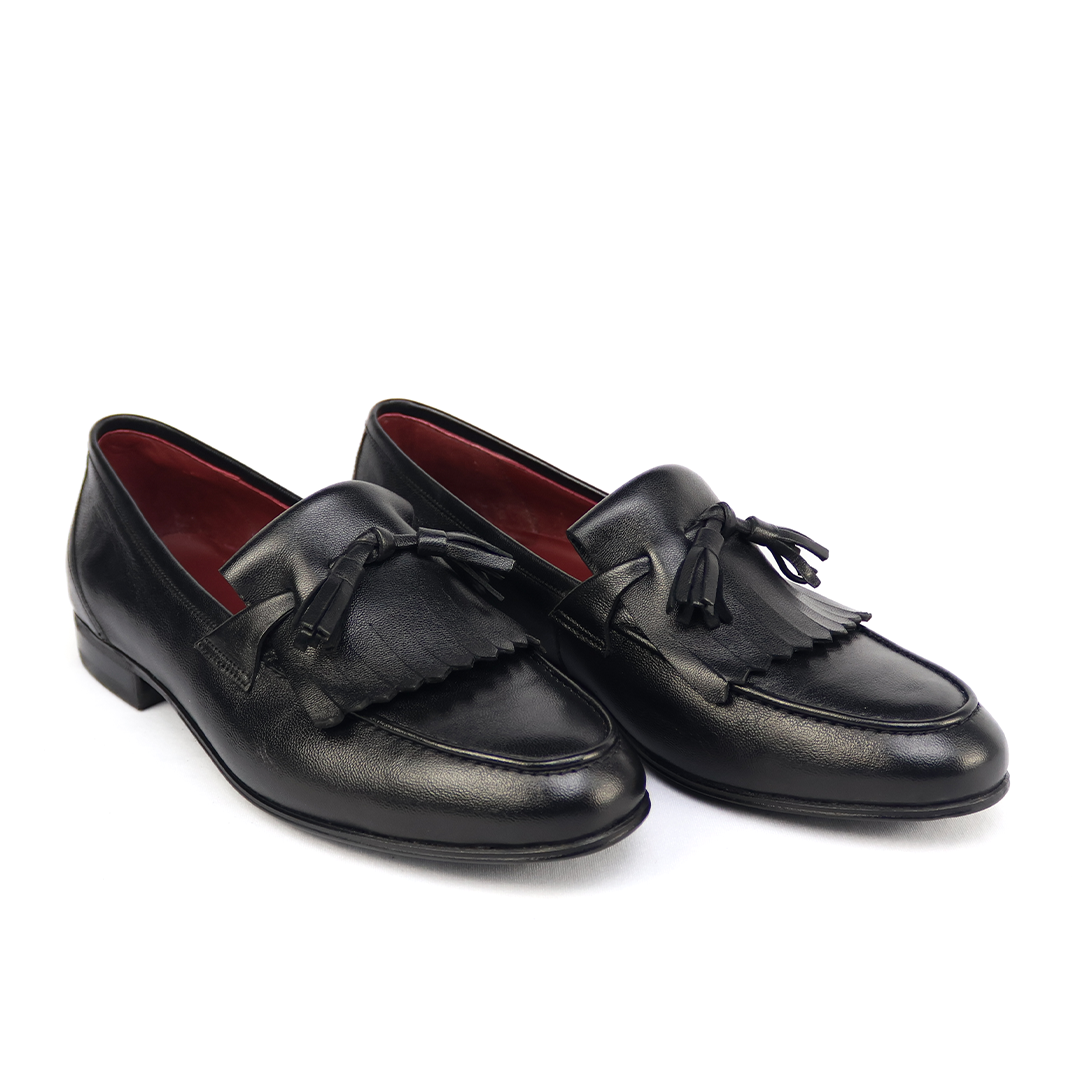 Tassel Loafer com franja Benjamin cor preto