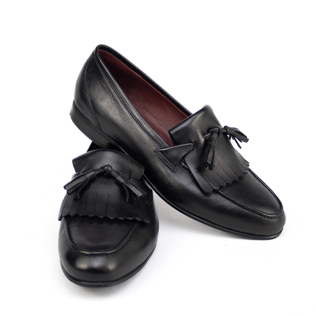 Tassel Loafer com franja Benjamin cor preto