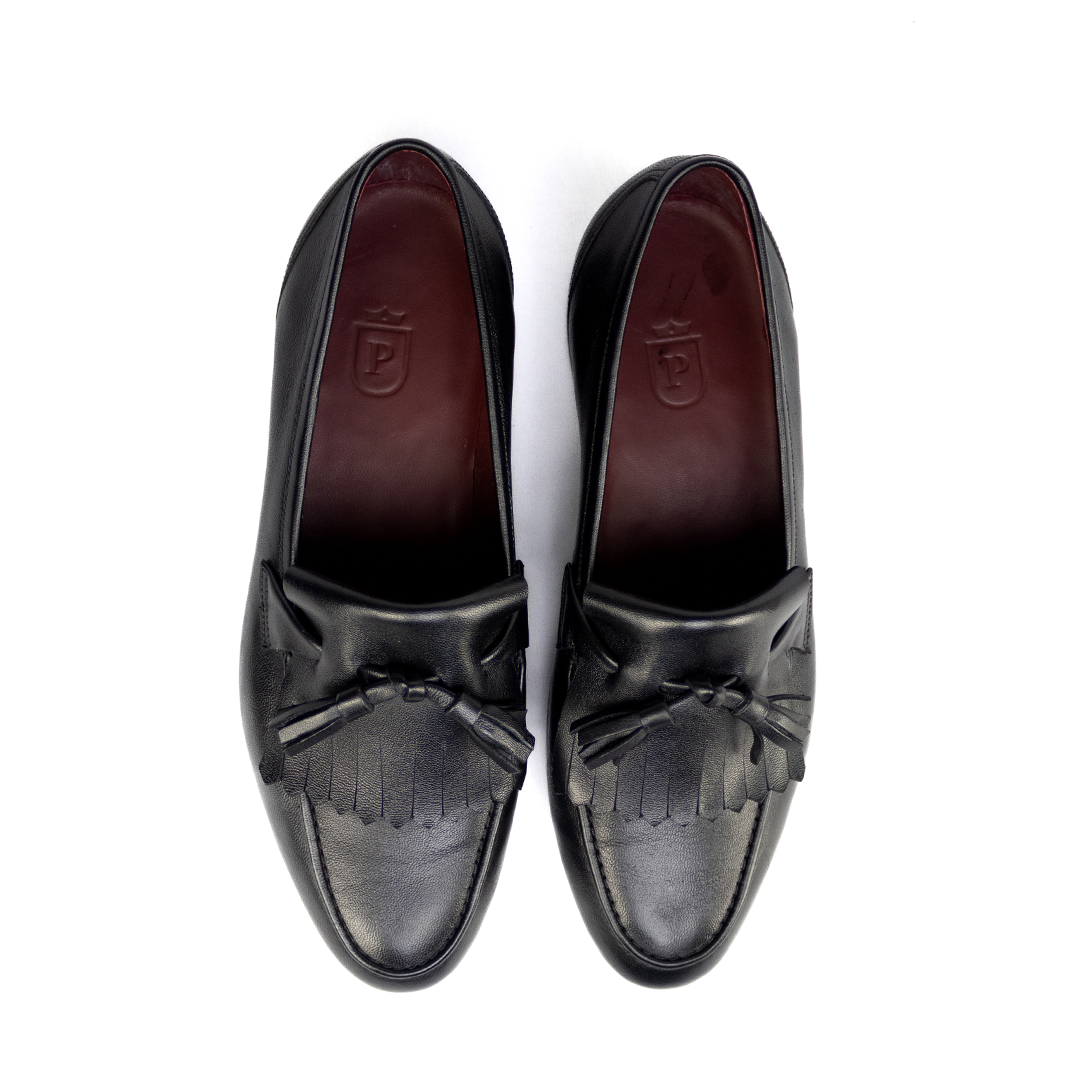 Tassel Loafer com franja Benjamin cor preto