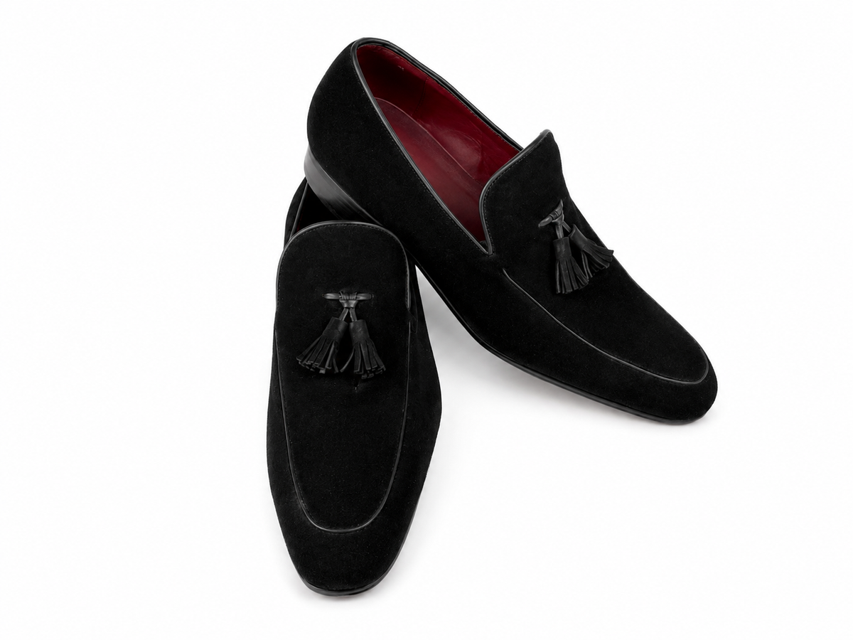 ÚLTIMO PAR TAMANHO 40 Tassel Loafer em camurça - cor preta
