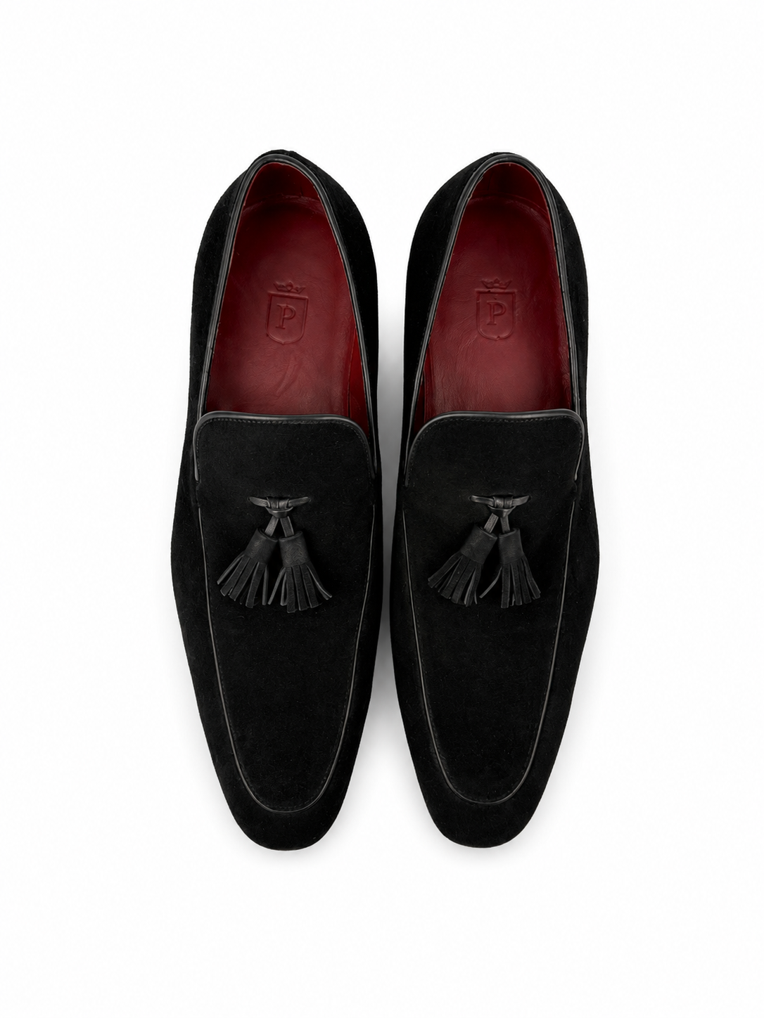 ÚLTIMO PAR TAMANHO 40 Tassel Loafer em camurça - cor preta