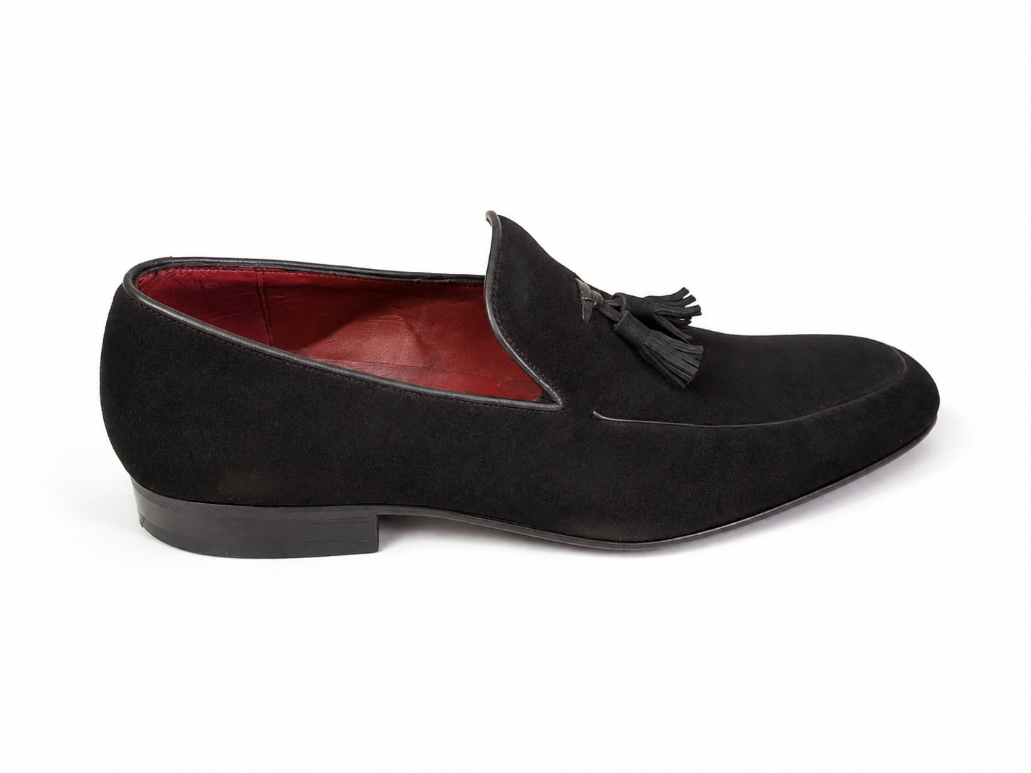 ÚLTIMO PAR TAMANHO 40 Tassel Loafer em camurça - cor preta