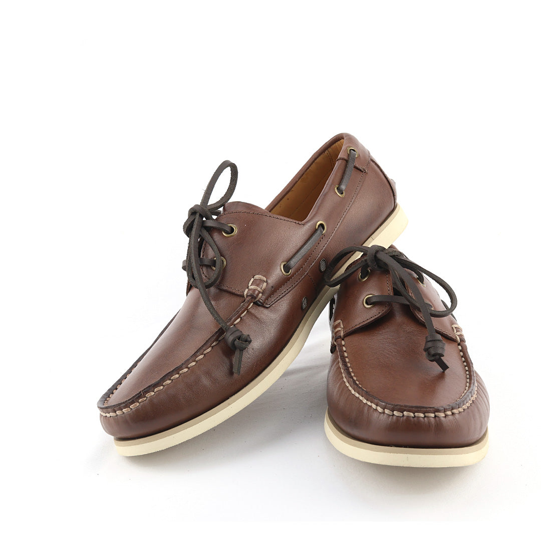 Docksider Exportação Toscana - cor Mahogany solado creme