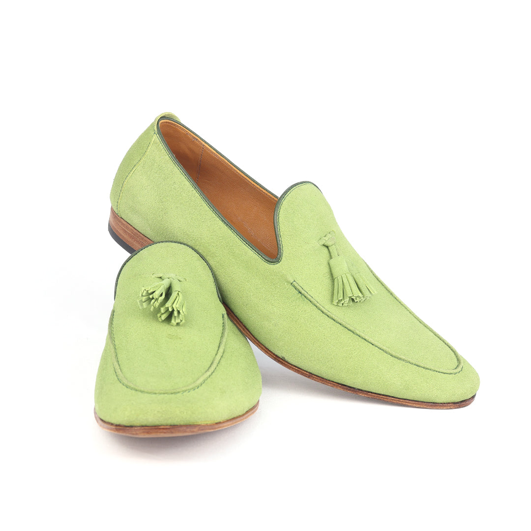 ÚLTIMO PAR TAMANHO 39 Tassel Loafer Martino - camurça cor Verde Limão