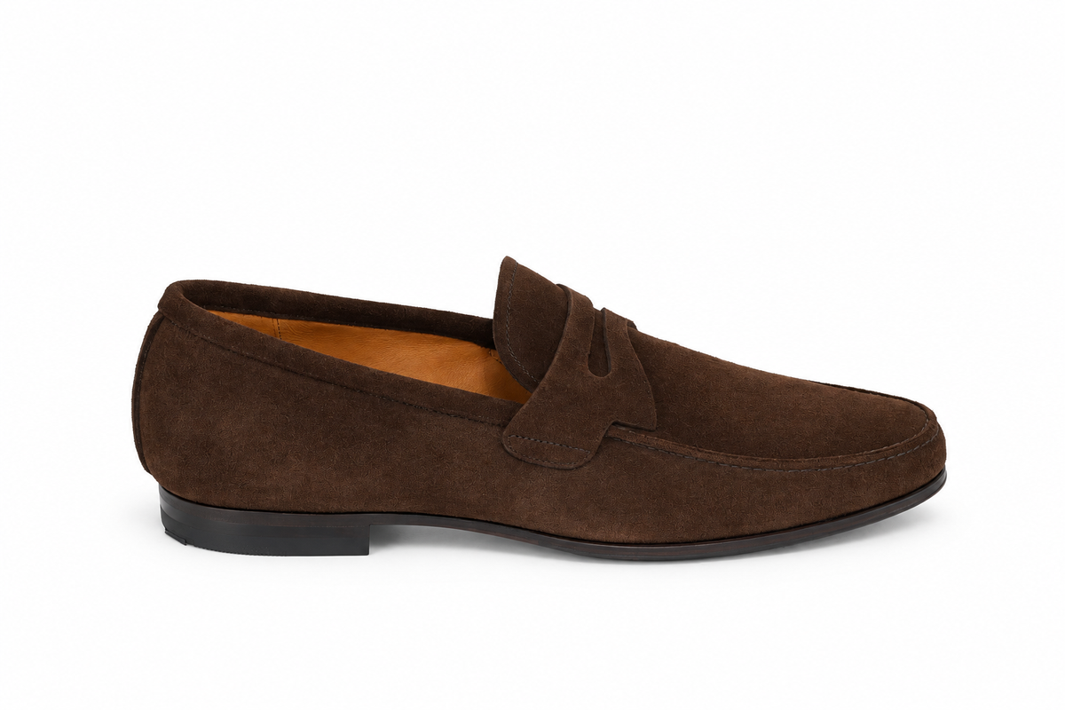 Mocassim Milão em camurça suede - cor Marrom Brownie