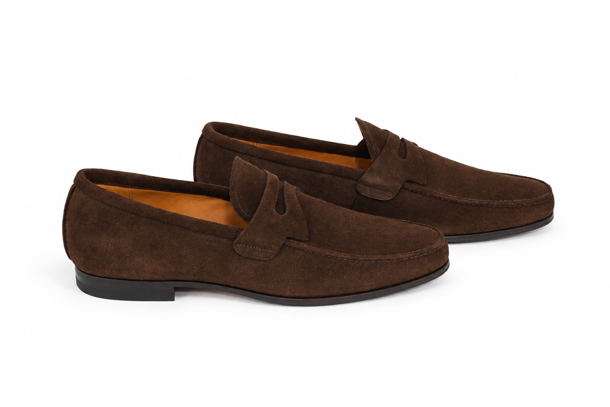Mocassim Milão em camurça suede - cor Marrom Brownie