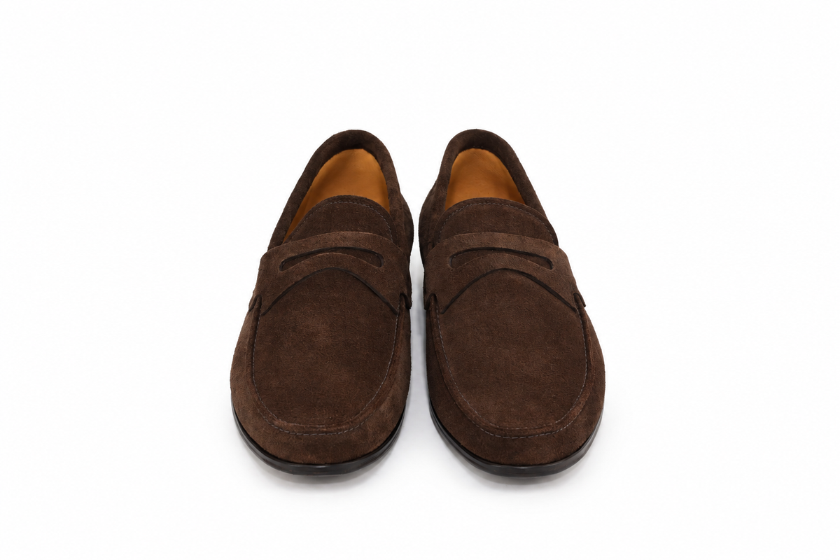 Mocassim Milão em camurça suede - cor Marrom Brownie