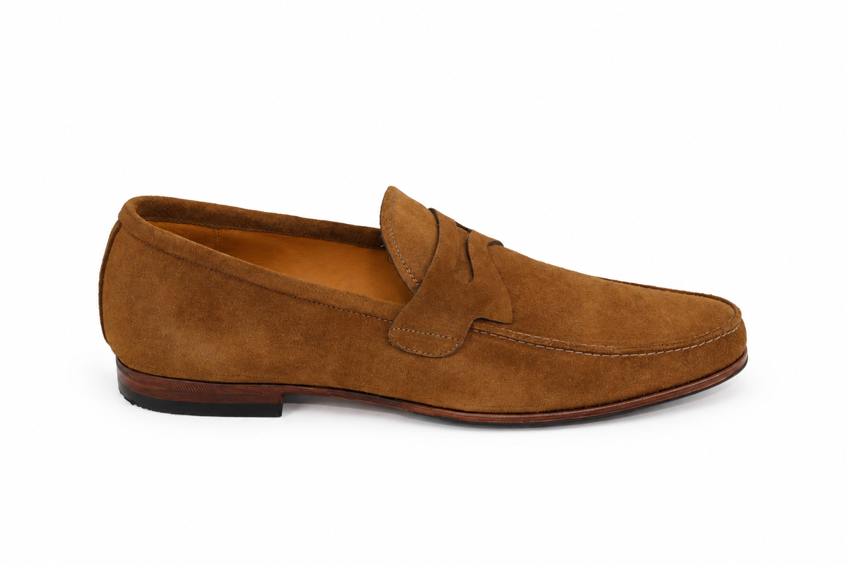 Mocassim Milão em camurça suede - novo tom caramelo