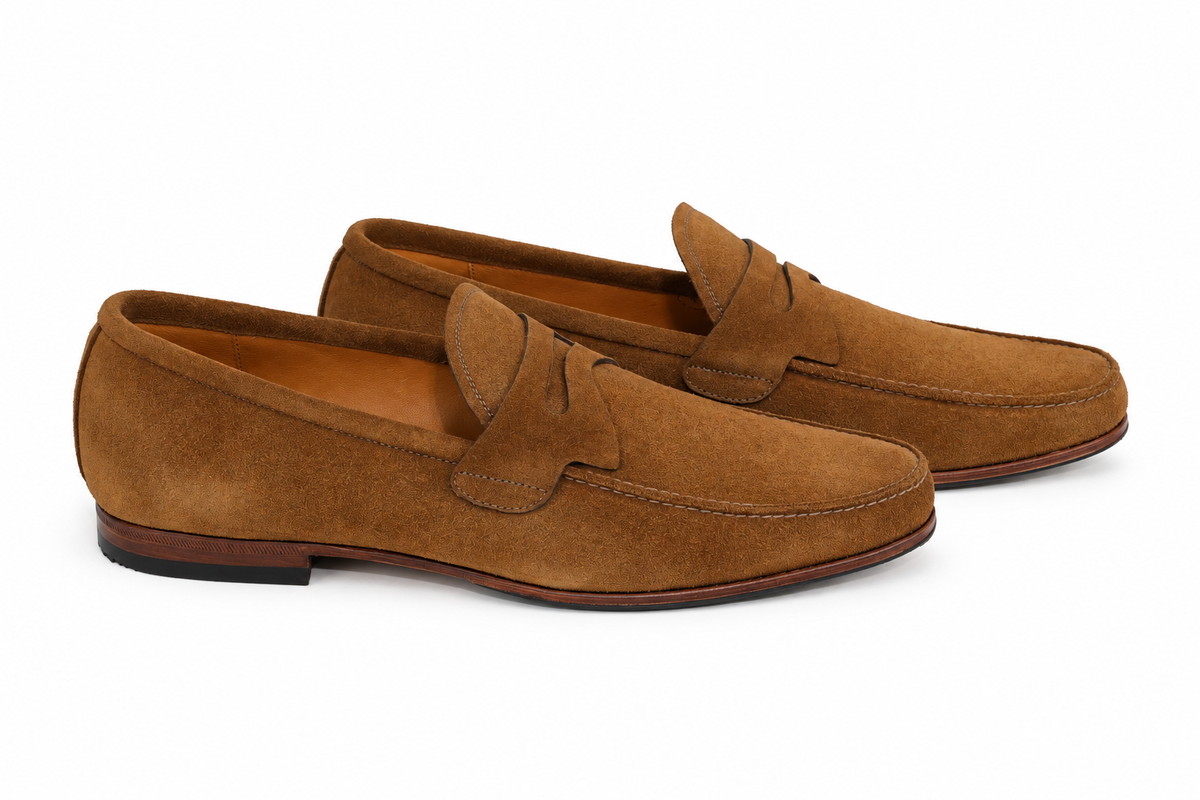 Mocassim Milão em camurça suede - novo tom caramelo