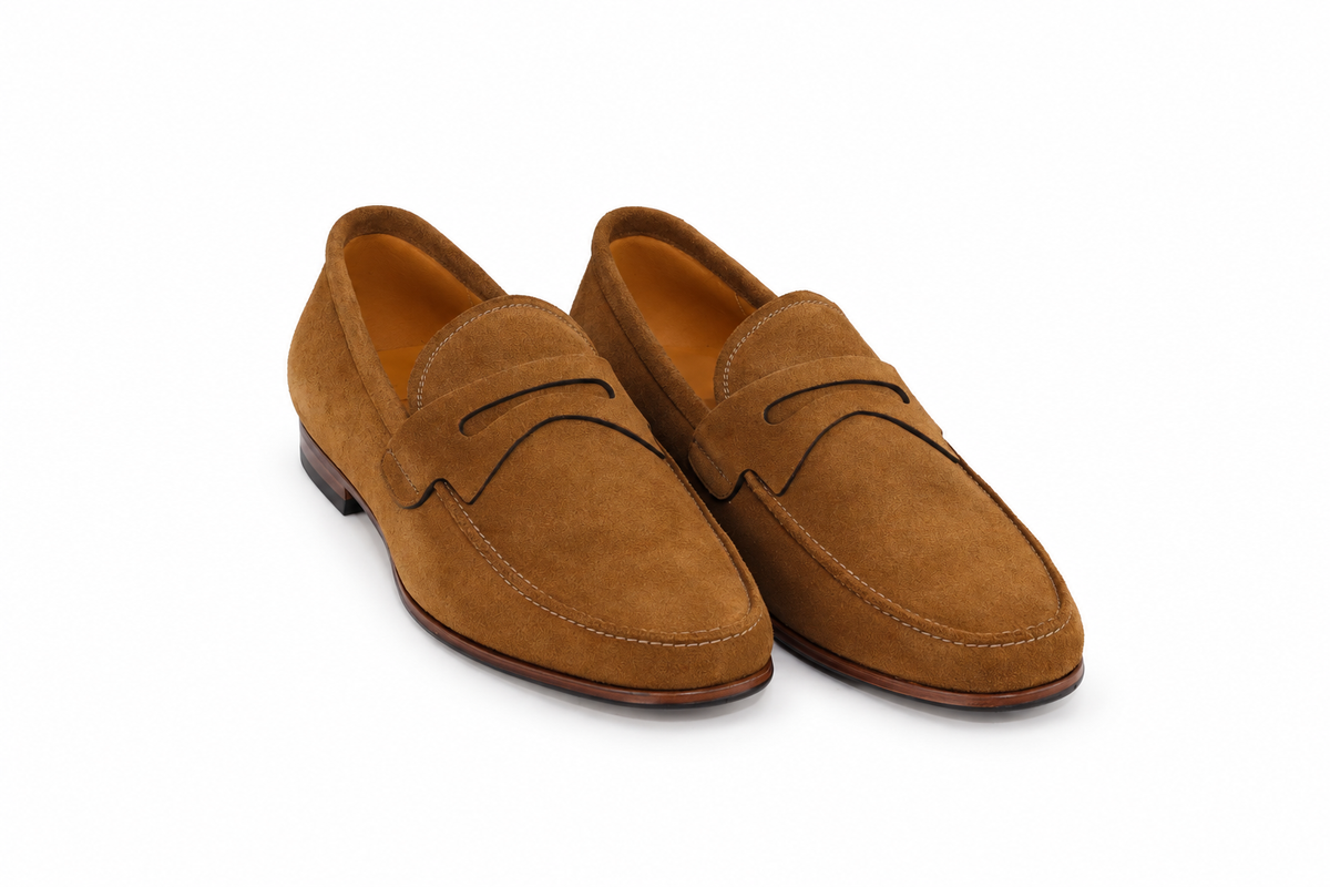 Mocassim Milão em camurça suede - novo tom caramelo