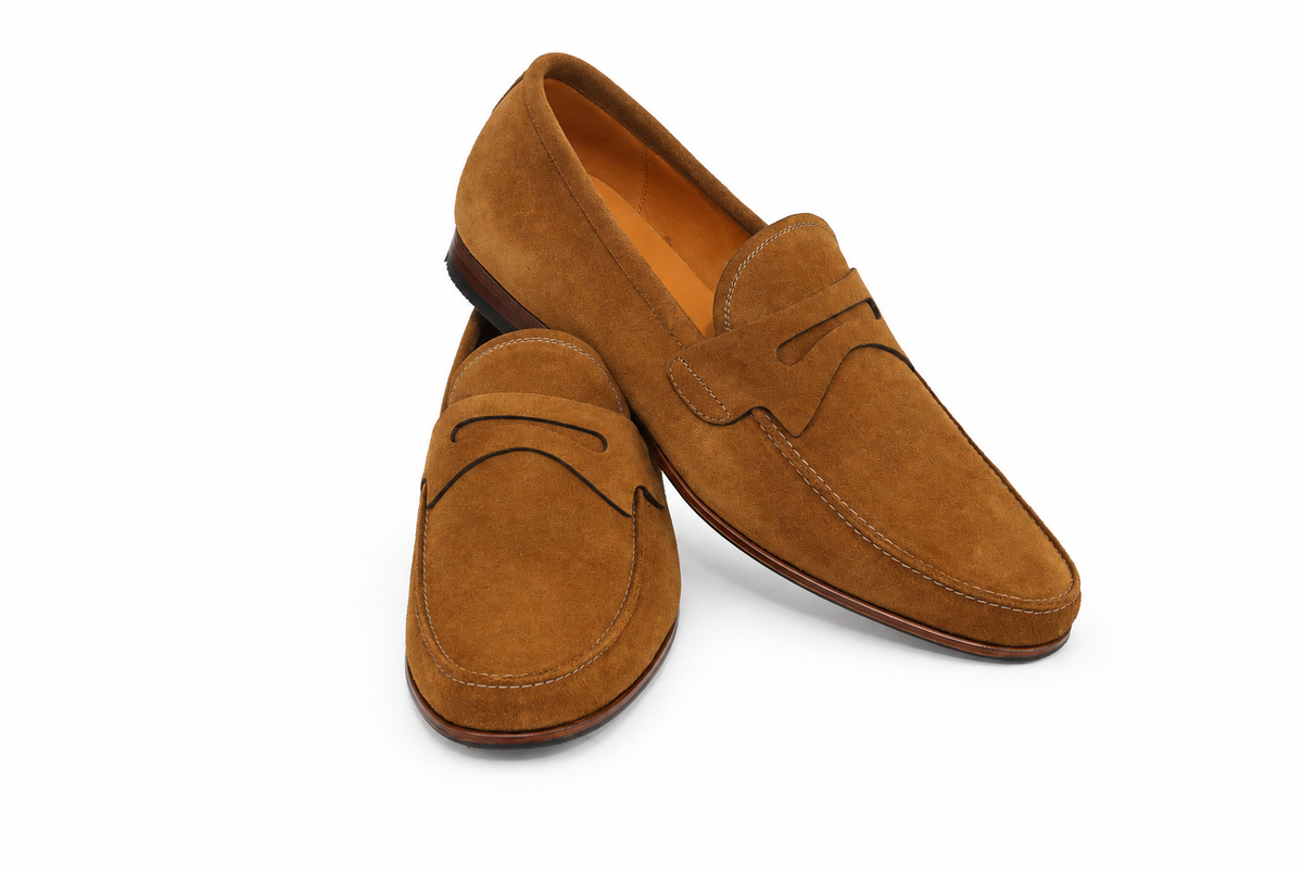 Mocassim Milão em camurça suede - novo tom caramelo