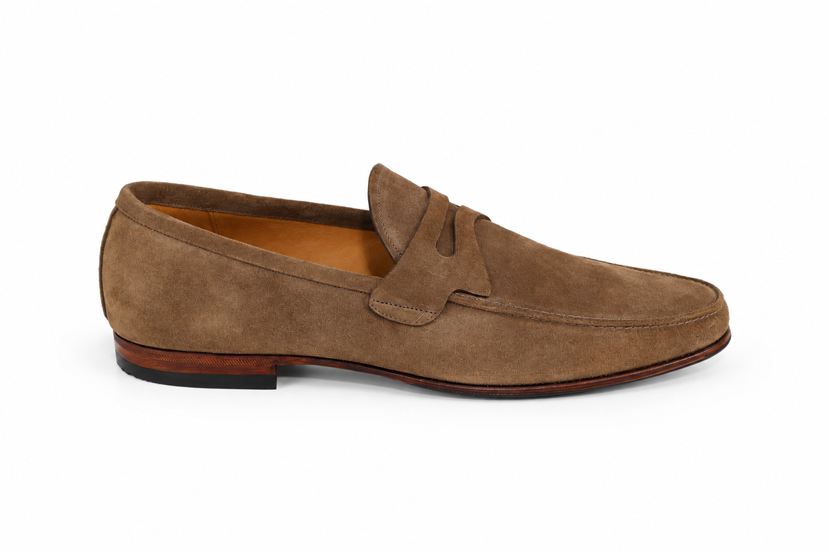 Mocassim Milão em camurça suede - cor Pecan