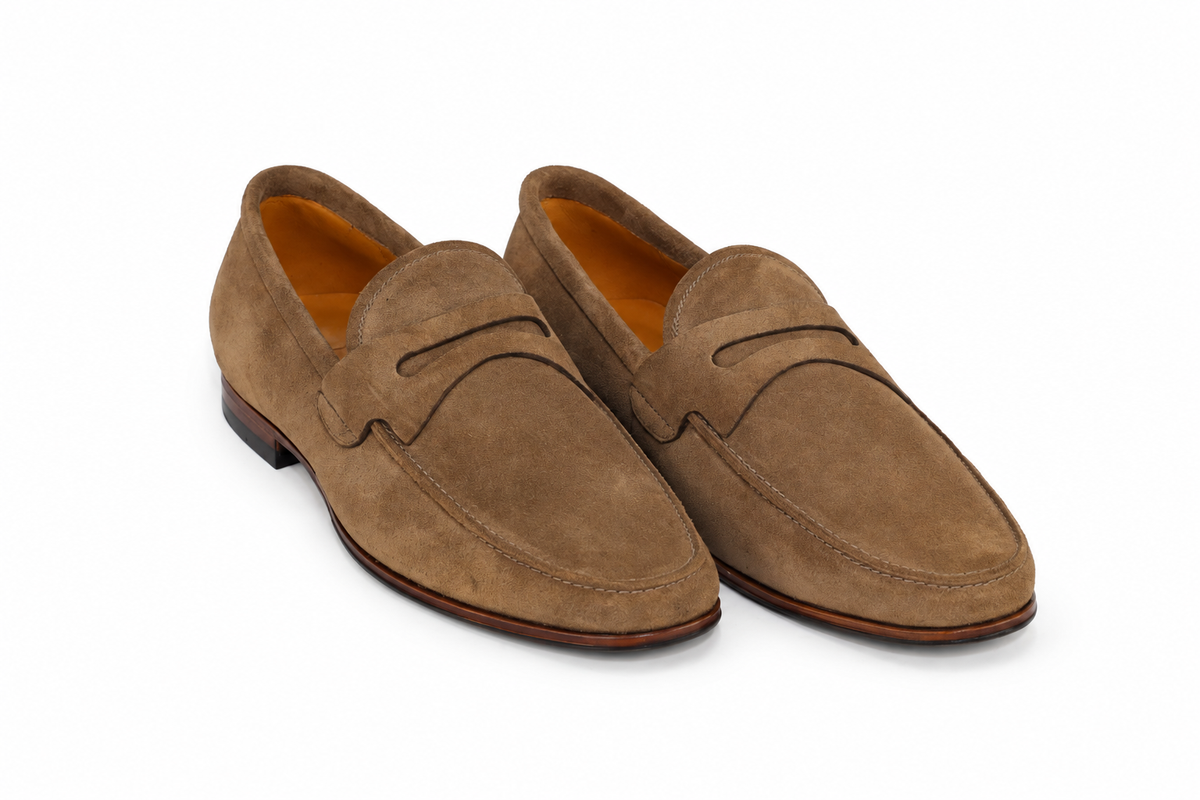 Mocassim Milão em camurça suede - cor Pecan