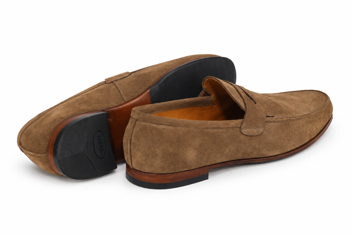 Mocassim Milão em camurça suede - cor Pecan