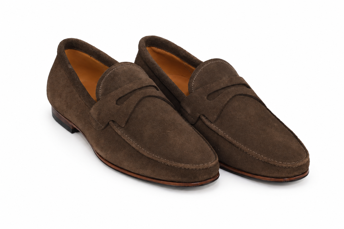 Mocassim Milão em camurça suede - cor Marrom Rato