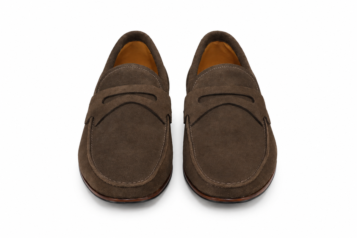 Mocassim Milão em camurça suede - cor Marrom Rato