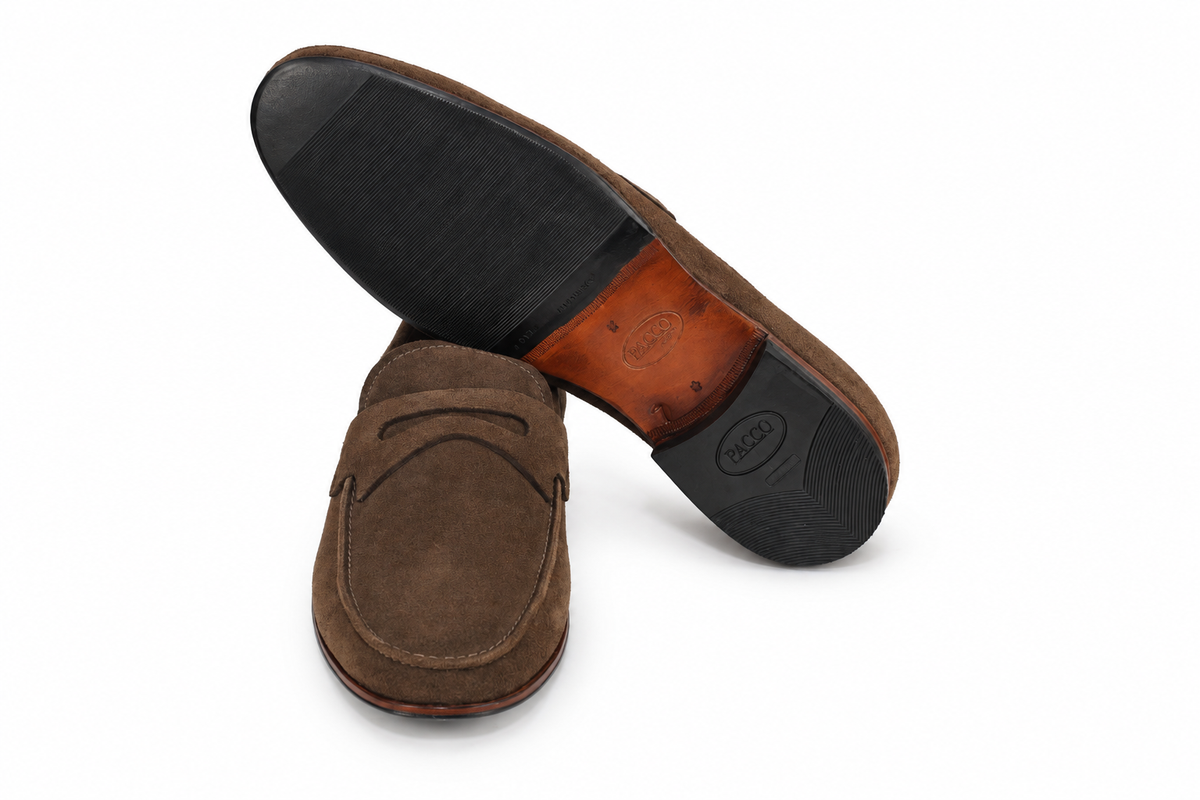 Mocassim Milão em camurça suede - cor Marrom Rato