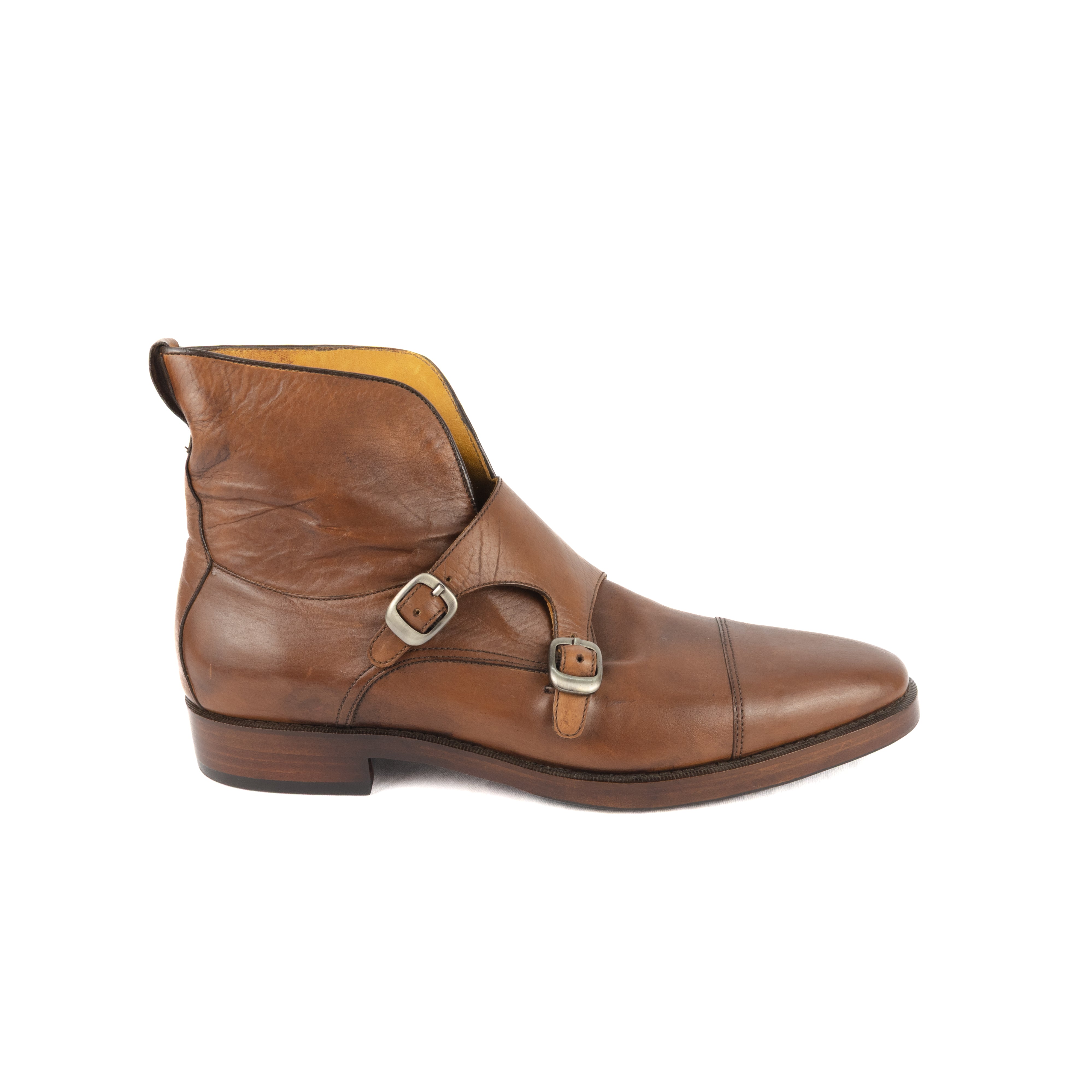 ÚLTIMO PAR tamanho 39 Bota Double Monk Luis - cor artesanal havana