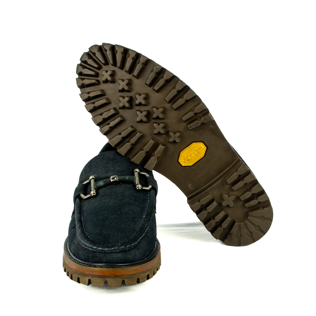 Mocassim Casual Guilherme Solado Tratorado - cor Azul Marinho