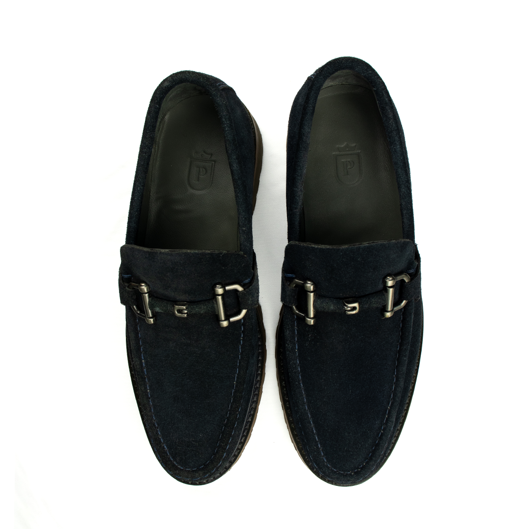 Mocassim Casual Guilherme Solado Tratorado - cor Azul Marinho