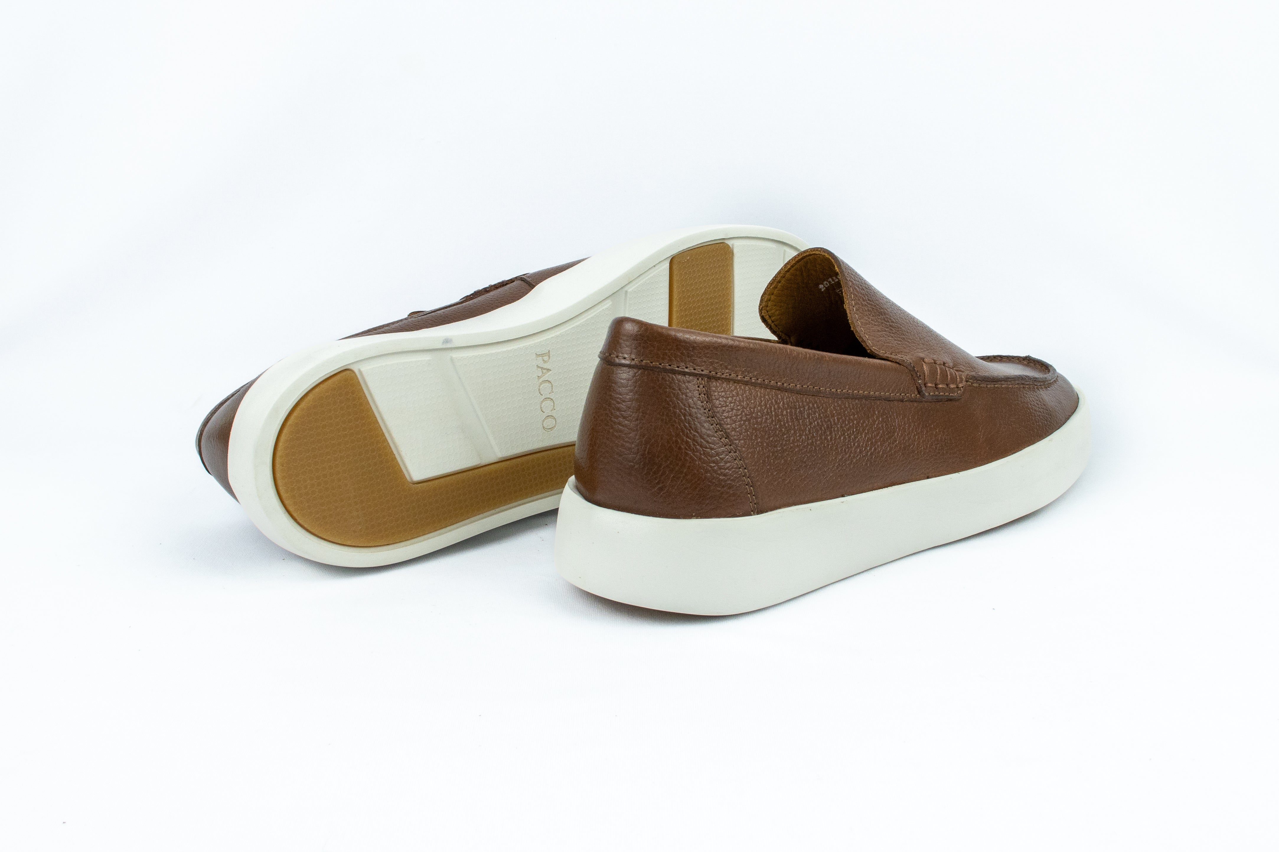 Novo Slip On Float couro Granulado - cor Conhaque