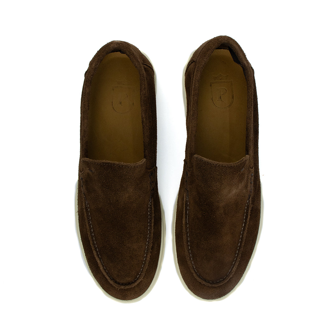Novo Mocassim Casual Esportivo em Camurça - cor Brownie