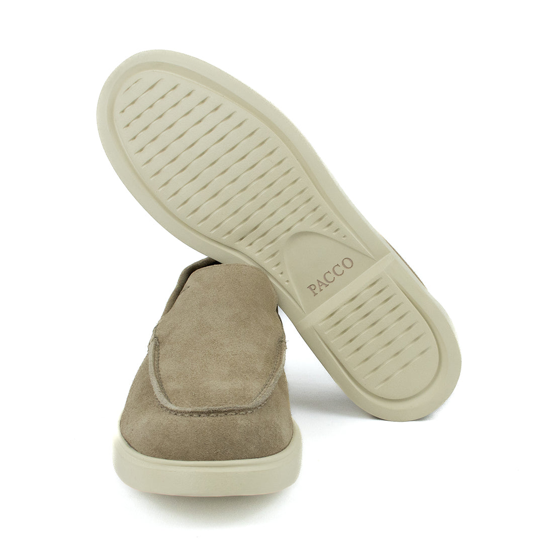 Novo Mocassim Casual Esportivo em Camurça - cor Aveia
