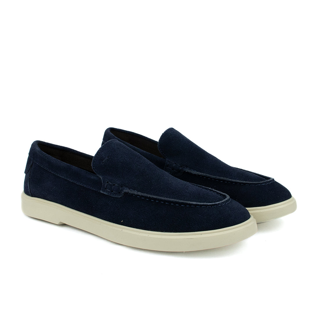 Novo Mocassim Casual Esportivo em Camurça- Azul Marinho