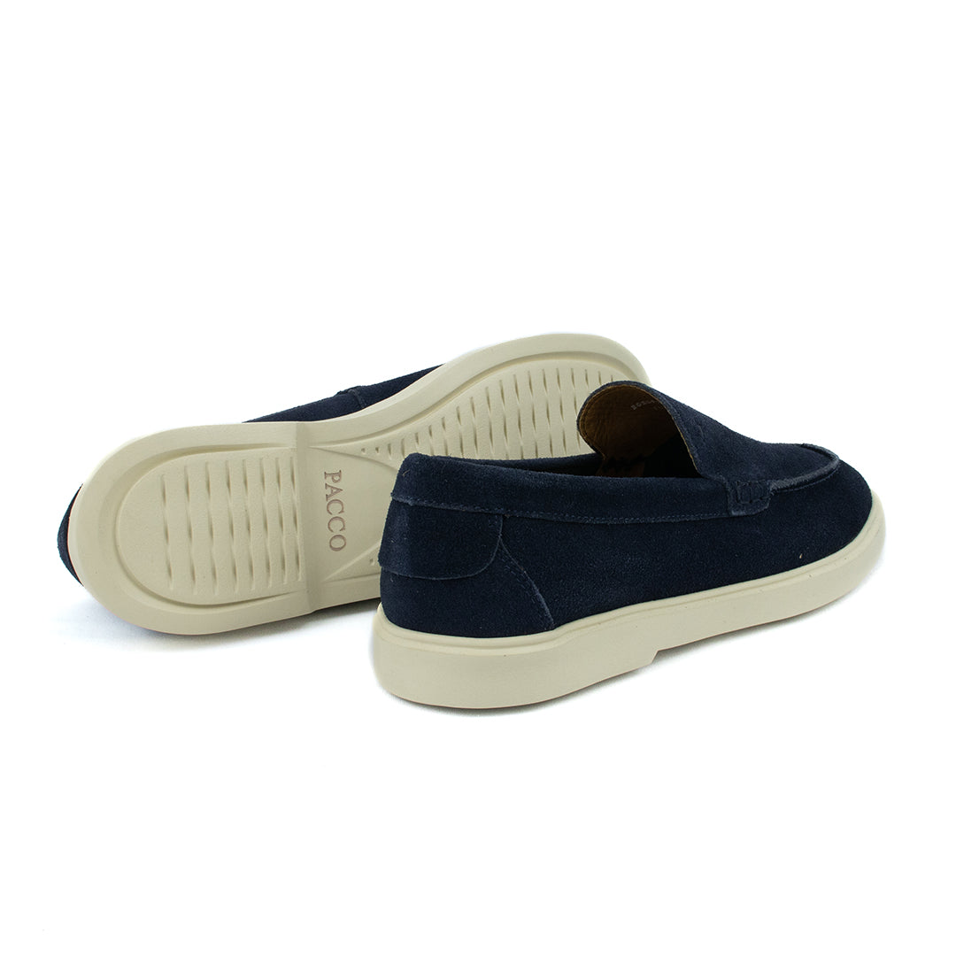 Novo Mocassim Casual Esportivo em Camurça- Azul Marinho