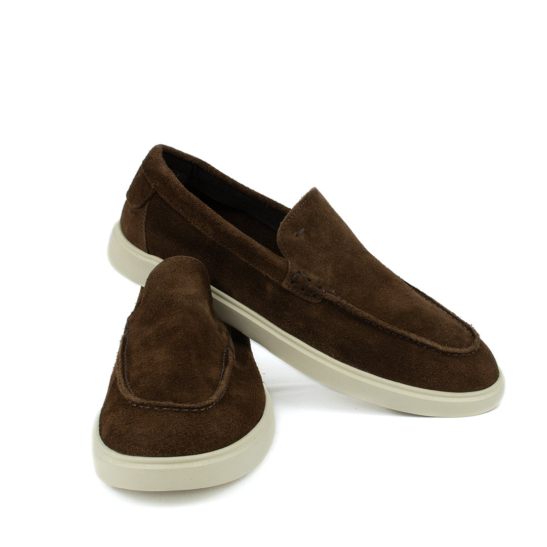 Novo Mocassim Casual Esportivo em Camurça - cor Brownie