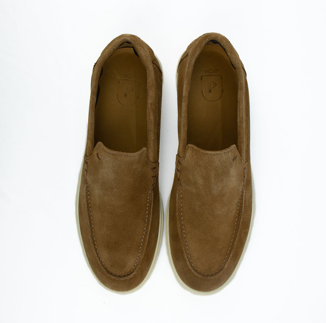 Novo Mocassim Casual Esportivo em Camurça - cor Whisky