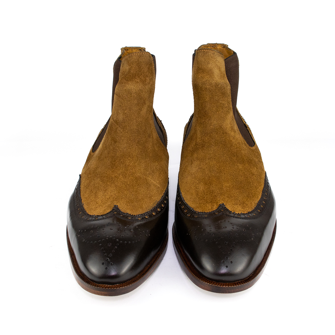 Luxuosa Bota Chelsea Brogue Wingtip John em 2 cores