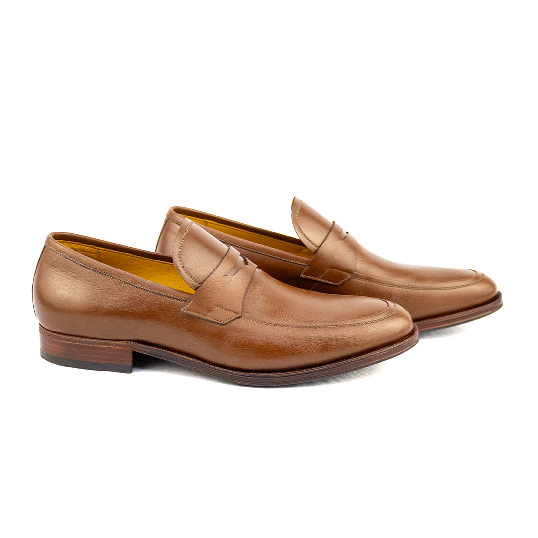 Madrid Basic Loafer in Cognac Color