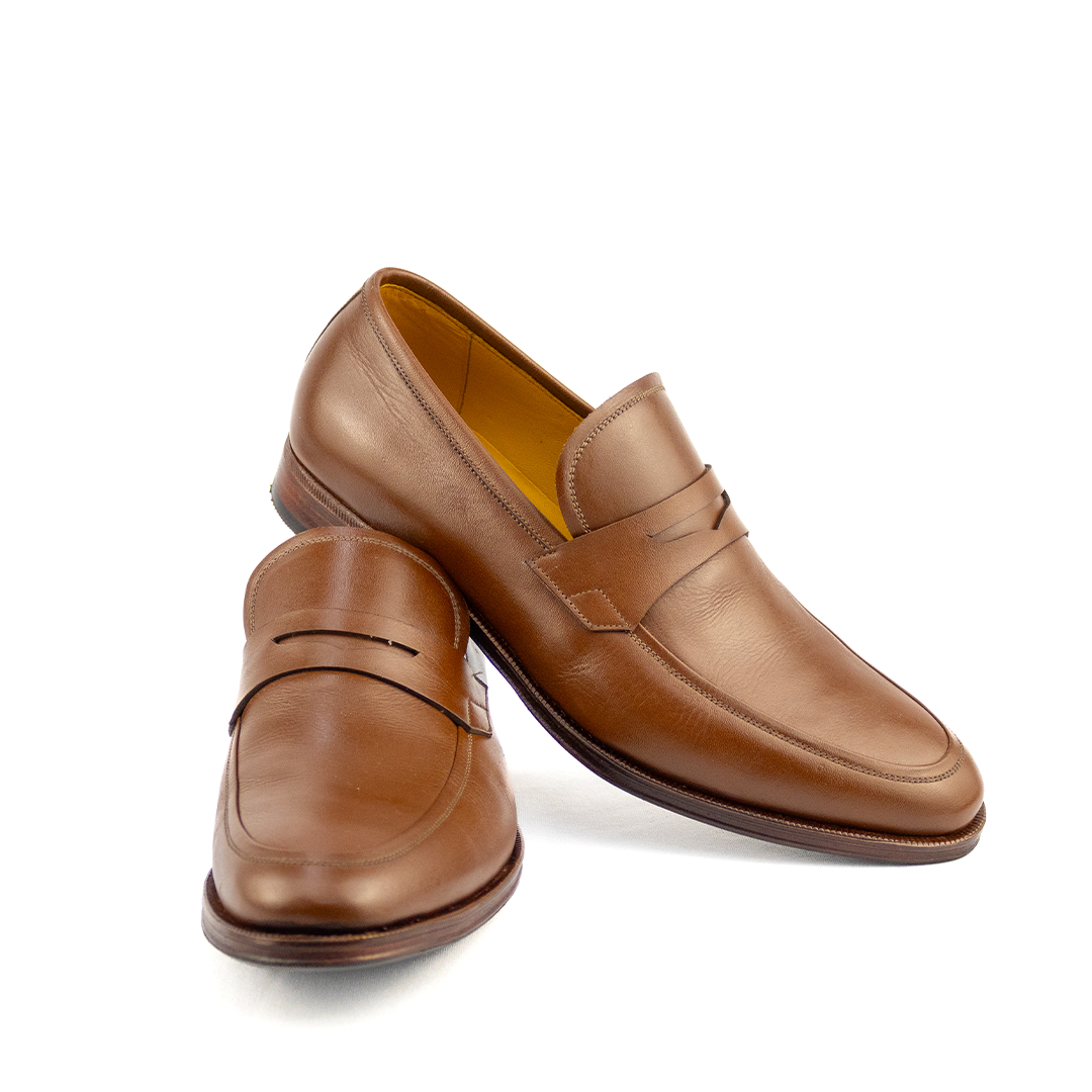 Madrid Basic Loafer in Cognac Color