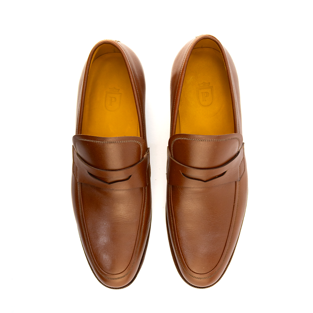 Madrid Basic Loafer in Cognac Color