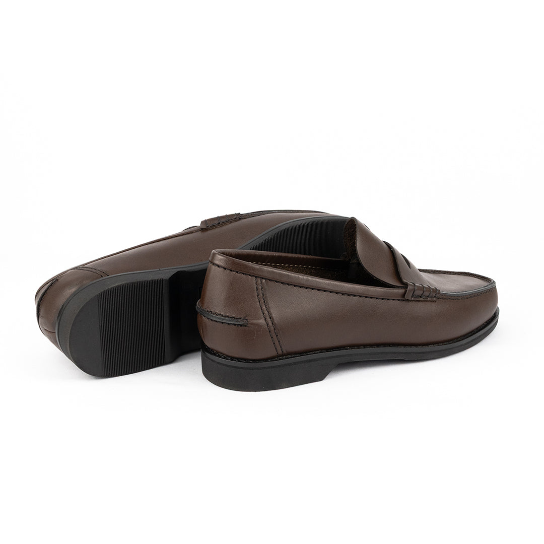 Argentine Moccasin - Cordoba Coffee Brown Rubber Soles