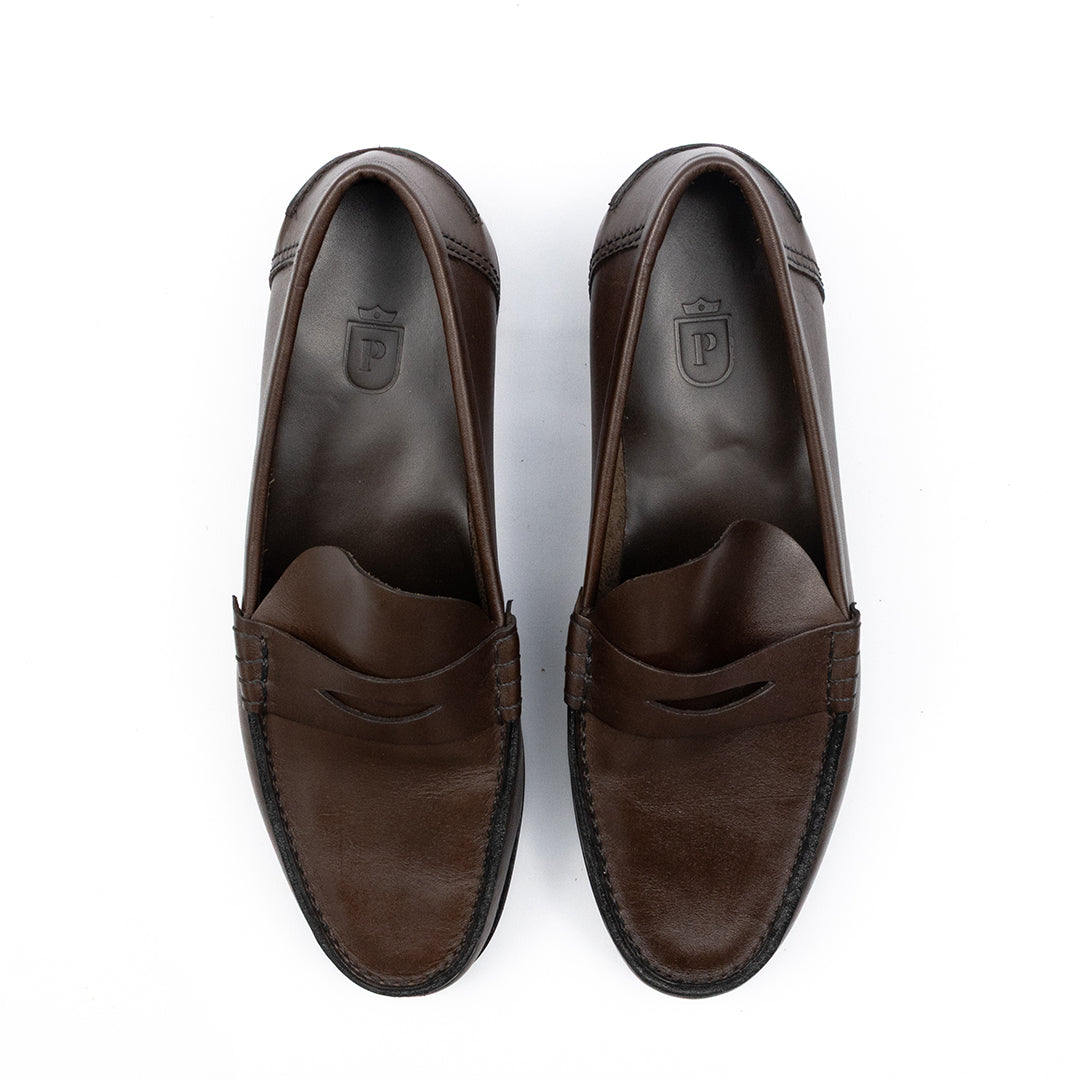Argentine Moccasin - Cordoba Coffee Brown Rubber Soles