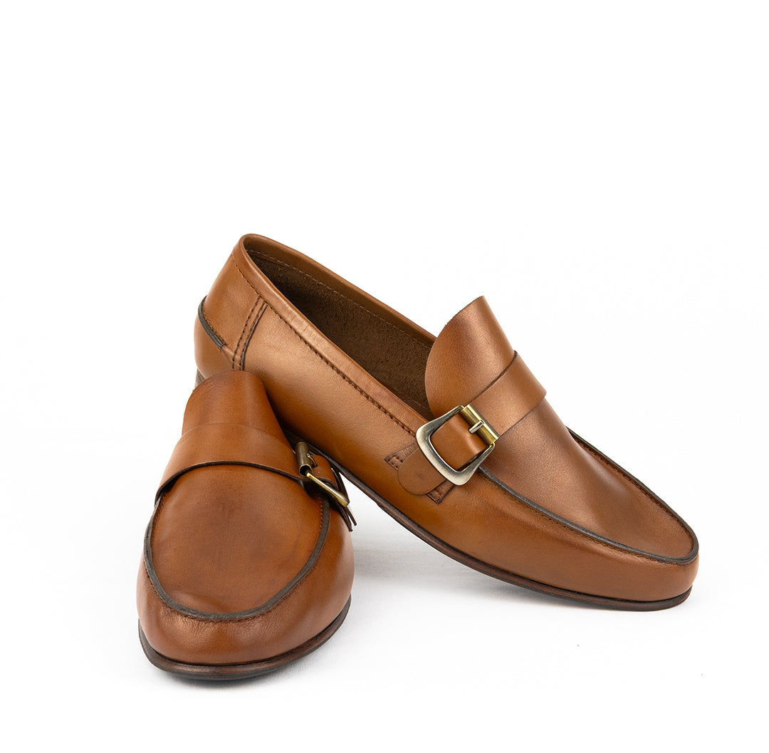 SÉRIE LIMITADA Mocassim Argentino Juan Couro Flexível cor havana